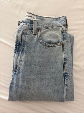 Denim Forum The Farrah & Marlo High-Rise Light Blue Women's Jeans